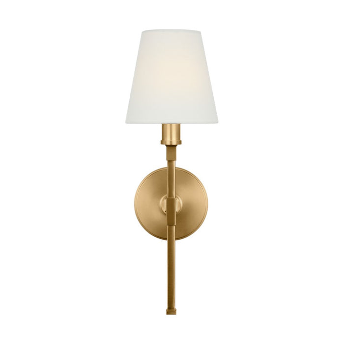 Visual Comfort Studio Perth 1Lt Wall Sconce, Brass/White Linen