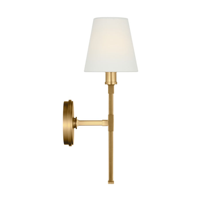Visual Comfort Studio Perth 1Lt Wall Sconce, Brass/White Linen