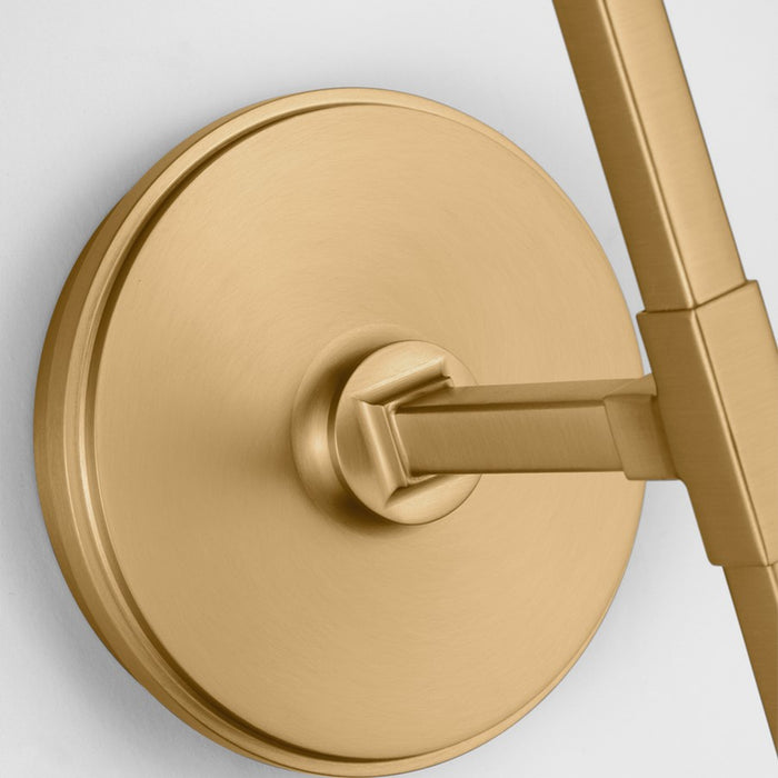 Visual Comfort Studio Perth 1Lt Wall Sconce, Brass/White Linen