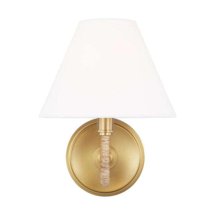 Visual Comfort Studio Laguna 1Lt Wall Sconce, Brass/White Linen - CW1351BBS