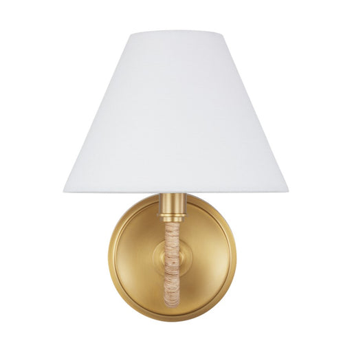 Visual Comfort Studio Laguna 1Lt Wall Sconce, Brass/White Linen
