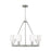 Visual Comfort Studio Egmont 6-Lt Large Chandelier, Brushed Steel/WH - DJC1086BS