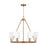 Visual Comfort Studio Egmont 6-Lt Large Chandelier, Sat Brass/White - DJC1086SB