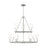 Visual Comfort Studio Egmont 6-Lt XL Chandelier, Steel/White - DJC1099BS