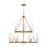 Visual Comfort Studio Egmont 9-Lt XL Chandelier, Brass/White - DJC1099SB