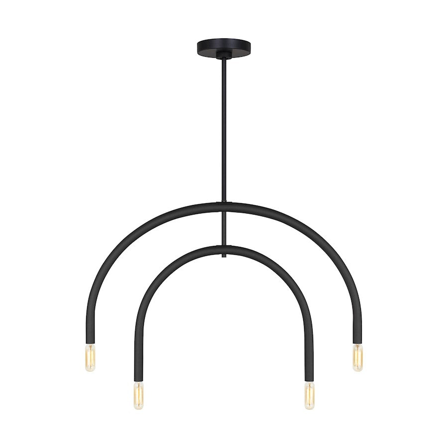 Visual Comfort Studio Hadden 4 Light Small Chandelier, Midnight - DJC1104MBK