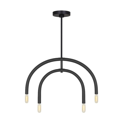 Visual Comfort Studio Hadden 4 Light Med Chandelier, Midnight - DJC1114MBK