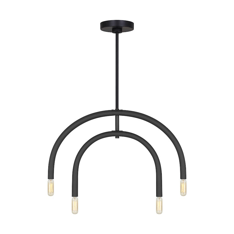 Visual Comfort Studio Hadden 4 Light Med Chandelier, Midnight - DJC1114MBK