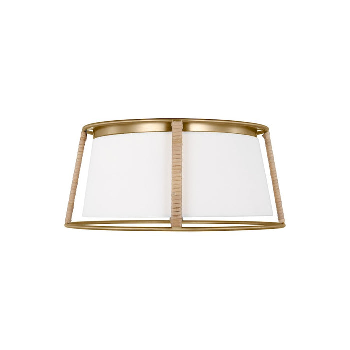 Visual Comfort Studio Cortes 2 Light Med Ceiling Flush, Brass/White - DJF1002SB