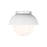 Visual Comfort Studio Hyde 1 Light Med Ceiling Flush, White/Opal - DJF1011MWT