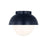 Visual Comfort Studio Hyde 1 Light Med Ceiling Flush, Navy/Opal - DJF1011NVY