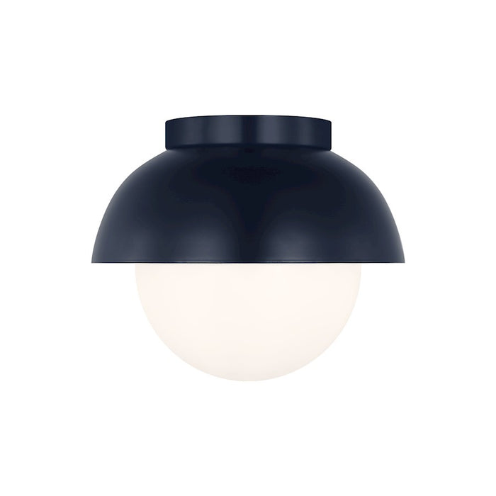 Visual Comfort Studio Hyde 1 Light Med Ceiling Flush, Navy/Opal - DJF1011NVY