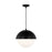 Visual Comfort Studio Hyde 1 Light Med Pendant, Midnight/Opal - DJP1031MBK