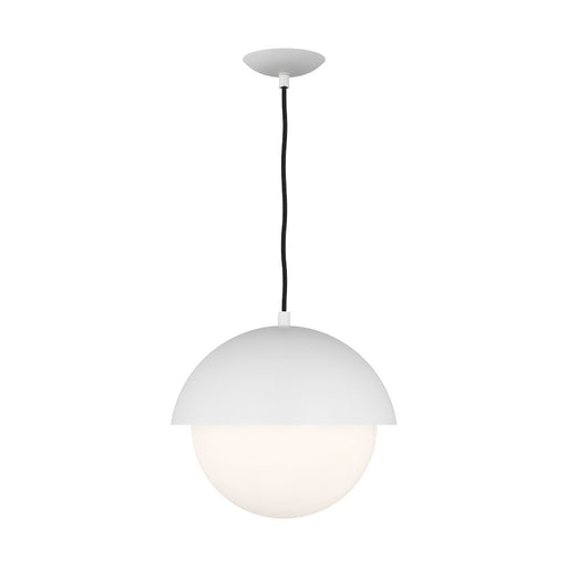 Visual Comfort Studio Hyde 1 Light Medium Pendant, Matte White/Opal - DJP1031MWT