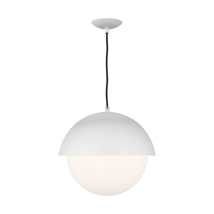 Visual Comfort Studio Hyde 1 Light Large Pendant, Matte White/Opal - DJP1041MWT