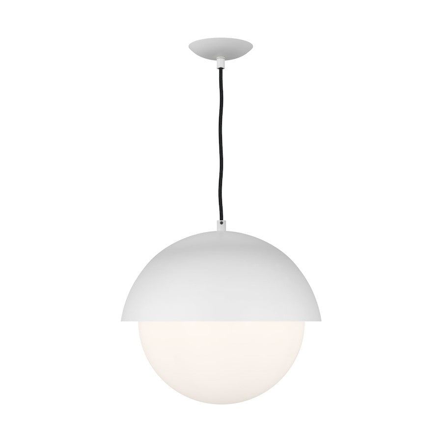 Visual Comfort Studio Hyde 1 Light Large Pendant, Matte White/Opal - DJP1041MWT