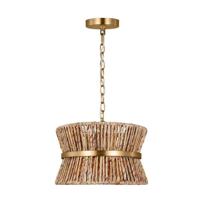 Visual Comfort Studio Thurlo 2-Lt SM Hanging Shade, Brass/Paper Rope - DJP1052SB