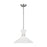 Visual Comfort Studio Belcarra 1-Lt Med Pendant, Steel/Etched White - DJP1091BS