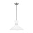 Visual Comfort Studio Belcarra 1-Lt Med Pendant, Steel/Etched White