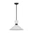 Visual Comfort Studio Belcarra 1-Lt Med Pendant, Black/Etched White