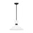 Visual Comfort Studio Belcarra 1-Lt Med Pendant, Black/Etched White