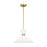 Visual Comfort Studio Belcarra 1-Lt Med Pendant, Brass/Etched White