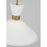 Visual Comfort Studio Belcarra 1-Lt Med Pendant, Brass/Etched White