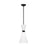 Visual Comfort Studio Belcarra 1-Lt SM Pendant, Black/Etched White - DJP1101MBK