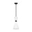 Visual Comfort Studio Belcarra 1-Lt SM Pendant, Black/Etched White