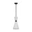 Visual Comfort Studio Belcarra 1-Lt SM Pendant, Black/Etched White