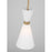 Visual Comfort Studio Belcarra 1-Lt SM Pendant, Brass/Etched White