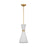 Visual Comfort Studio Belcarra 1-Lt SM Pendant, Brass/Etched White