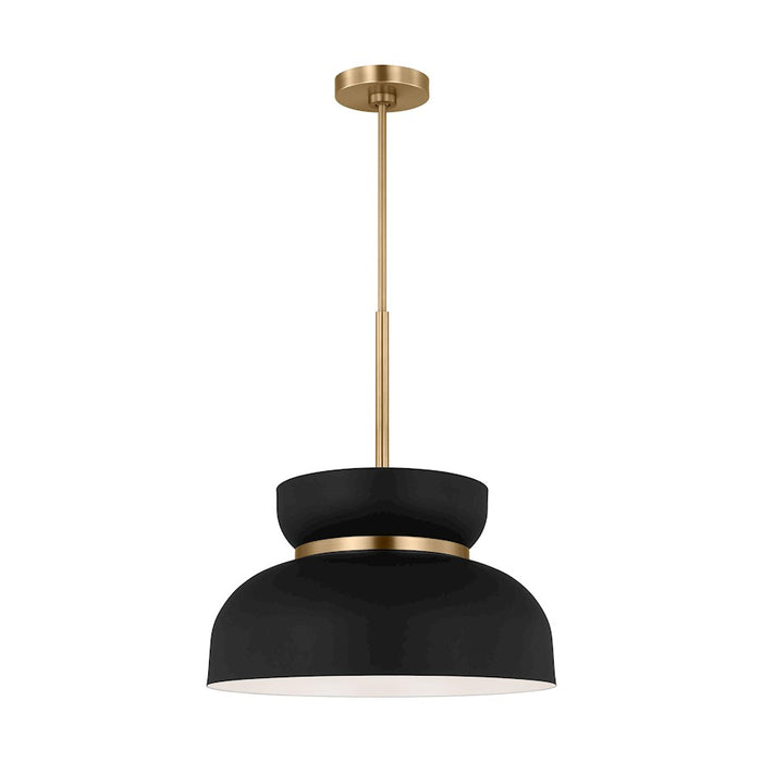 Visual Comfort Studio Pemberton 1 Light Med Pendant, Midnight