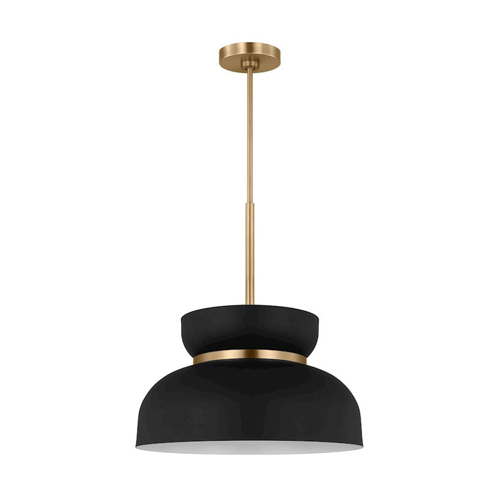 Visual Comfort Studio Pemberton 1 Light Med Pendant, Midnight