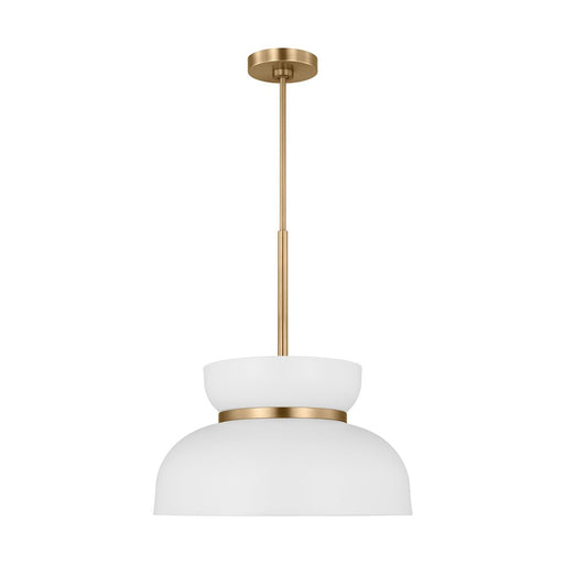 Visual Comfort Studio Pemberton 1 Light Med Pendant, White - DJP1111SBMWT