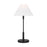 Visual Comfort Studio Porteau 1-Lt Med Table Lamp, BK/WH Linen - DJT1011MBK1