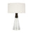 Visual Comfort Studio Pender 1-Lt Med Table Lamp, BK/WH Linen - DJT1041MBK1