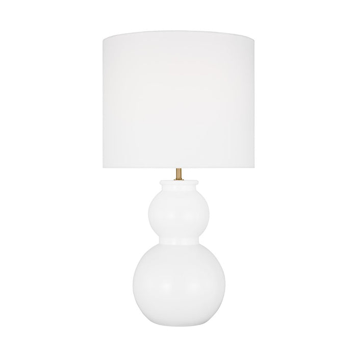 Visual Comfort Studio Buckley 1-Lt Med Table Lamp, Gloss WH/WH - DJT1051GW1