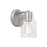 Visual Comfort Studio Sayward 1-Lt Small Sconce, Brushed Steel/Clear