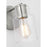 Visual Comfort Studio Sayward 1-Lt Small Sconce, Brushed Steel/Clear