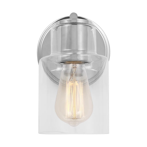 Visual Comfort Studio Sayward 1 Light Small Sconce, Chrome/Clear - DJV1001CH