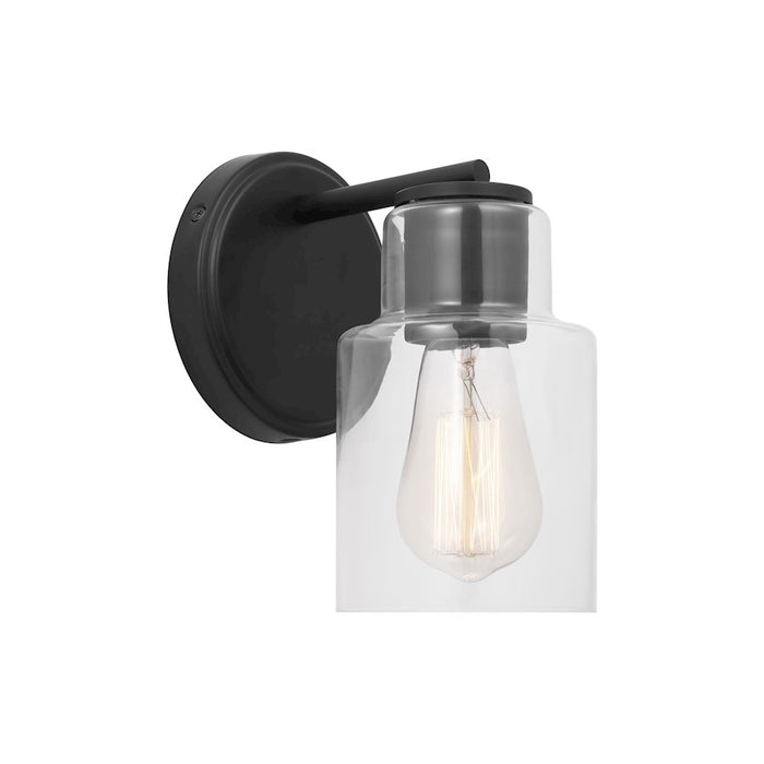 Visual Comfort Studio Sayward 1 Light Small Sconce, Midnight/Clear