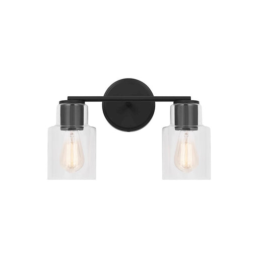 Visual Comfort Studio Sayward 2 Light Bath, Midnight Black/Clear - DJV1002MBK