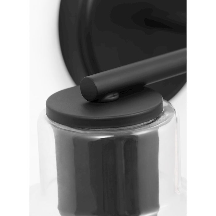 Visual Comfort Studio Sayward 2 Light Bath, Midnight Black/Clear