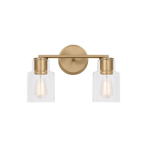 Visual Comfort Studio Sayward 2 Light Bath, Satin Brass/Clear - DJV1002SB