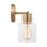 Visual Comfort Studio Sayward 2 Light Bath, Satin Brass/Clear