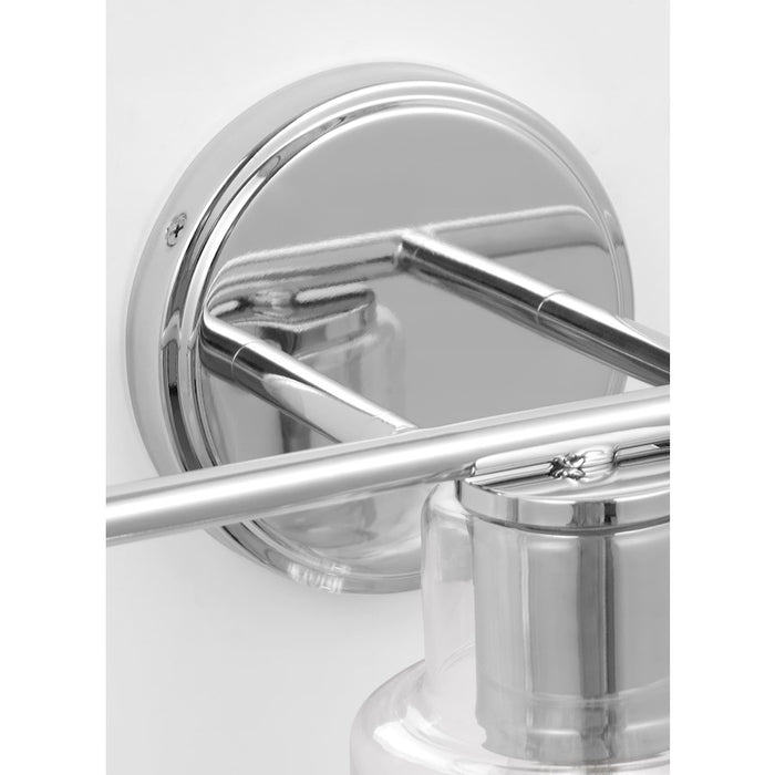 Visual Comfort Studio Sayward 3 Light Bath, Chrome/Clear