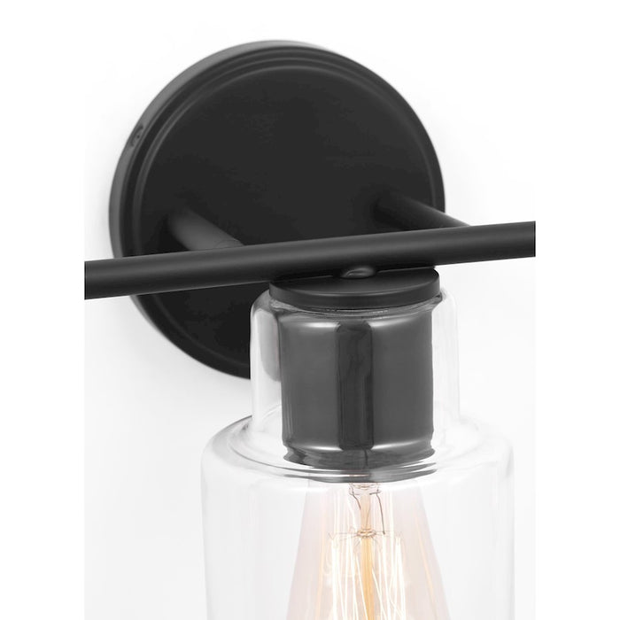 Visual Comfort Studio Sayward 3 Light Bath, Midnight Black/Clear