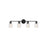 Visual Comfort Studio Sayward 4 Light Bath, Midnight Black/Clear - DJV1004MBK