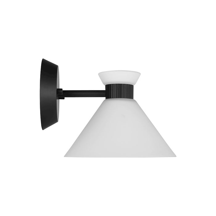 Visual Comfort Studio Belcarra 1-Lt SM Sconce, Black/Etched White